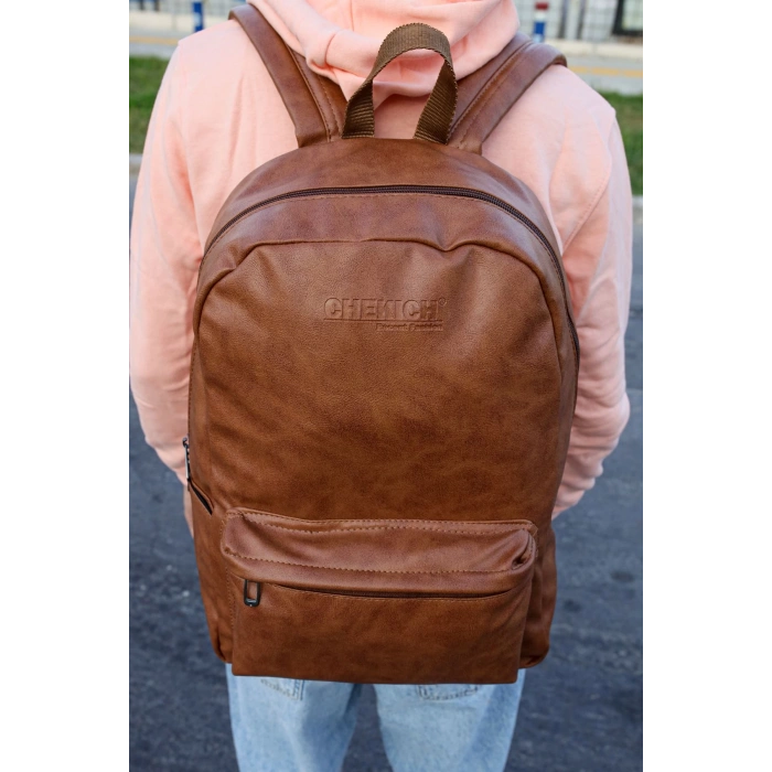 CNT006 - Cilt Deri Erkek Sırt Çantası TABA