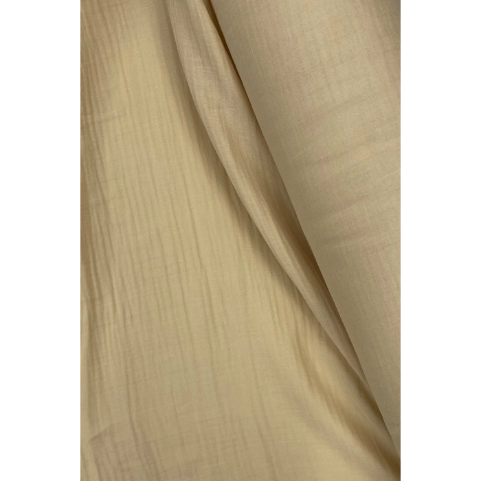 Çok Amaçlı Müslin Pamuklu Bebek Örtü ve Battaniye Kumaşı Müslin Bez Bej 80