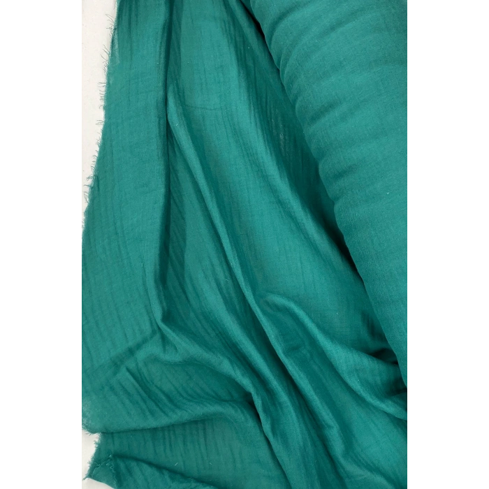 Çok Amaçlı Müslin Pamuklu Bebek Örtü ve Battaniye Kumaşı Müslin Bez Petrol Yeşili 41