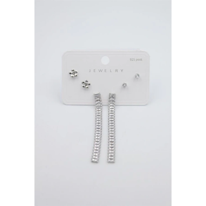 Çoklu Set Küpe - Gümüş