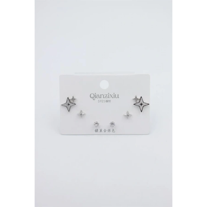 Çoklu Set Küpe - Gümüş