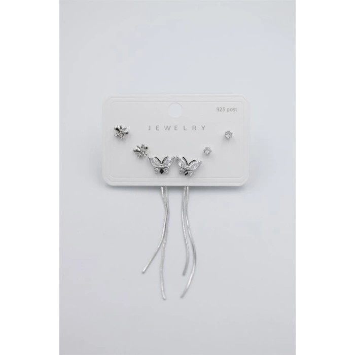 Çoklu Set Küpe - Gümüş