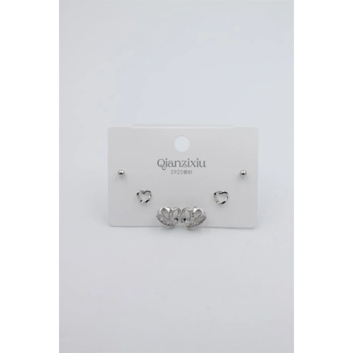 Çoklu Set Küpe - Gümüş