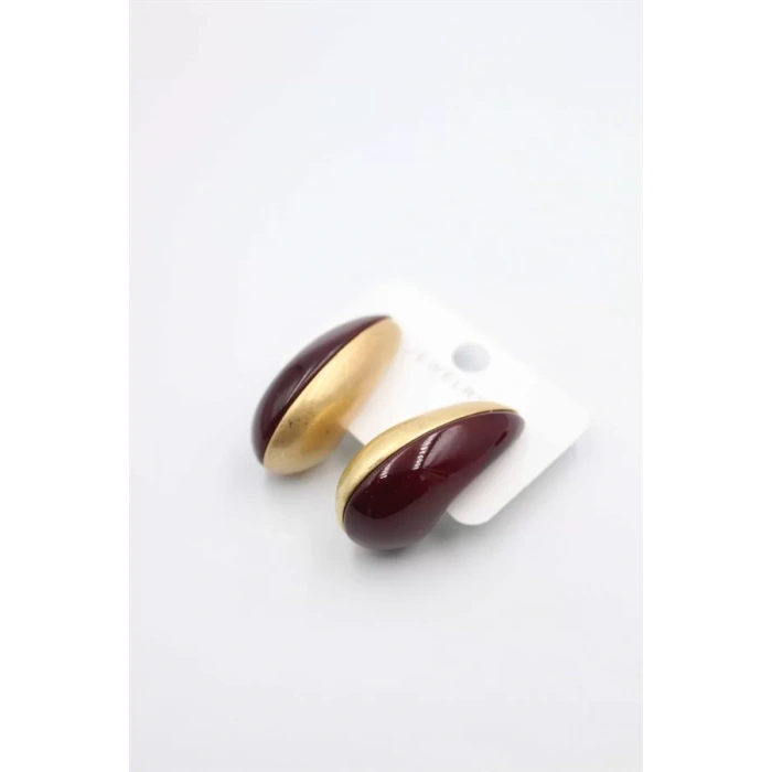 Damla Küpe - Bordo