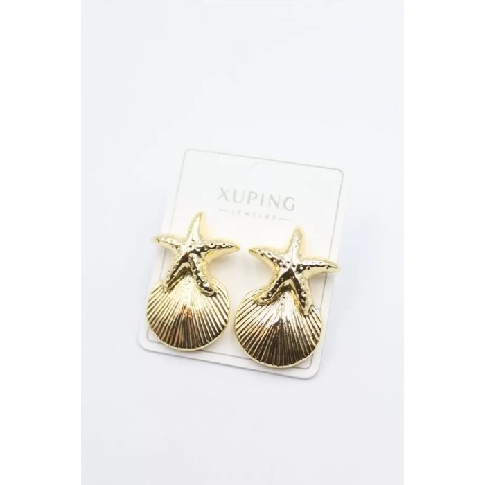 Deniz Kabuğu Küpe - Altın