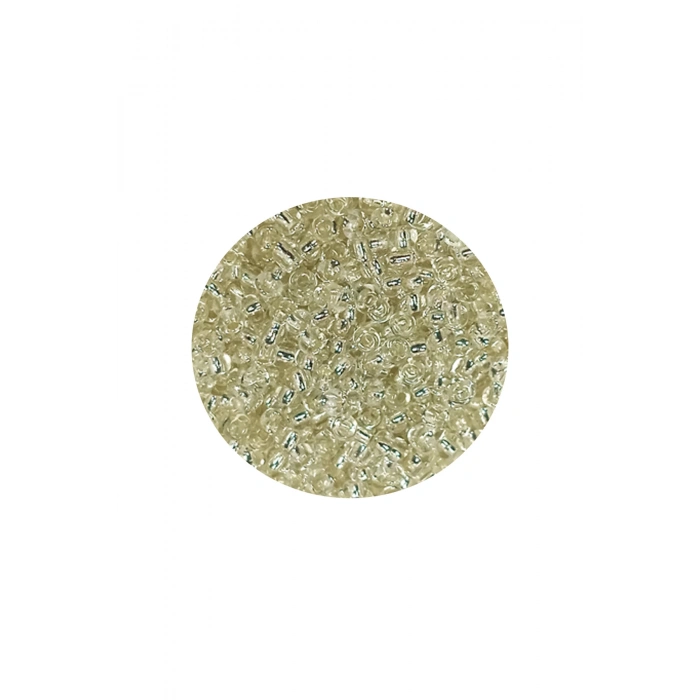 Dökme Cam Kum Boncuk (11/0) 2 mm - 60 Gram -  Şeffaf Beyaz - BNC053