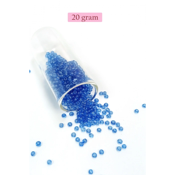 Dökme Cam Kum Boncuk (8/0) 3 mm - 4 Renk - Toplam 80 Gram - BNC421