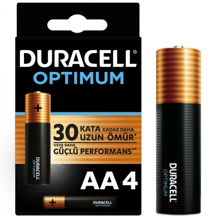 DURACELL OPTIMUM MX1500 1.5V ALKALIN AA KALEM PİL 4LÜ PAKET (4767)