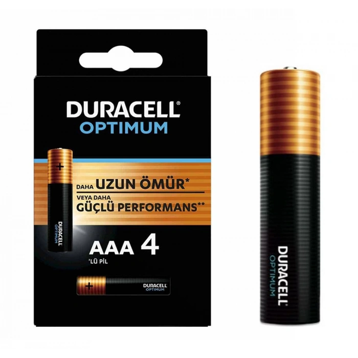 DURACELL OPTIMUM MX2400 1.5V ALKALIN AAA İNCE KALEM PİL 4LÜ PAKET (4767)
