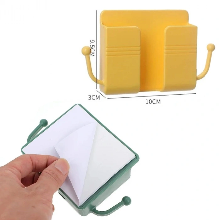 Duvar Tipi Yapışkanlı Kablo Tutuculu TelefonKumanda Tutucu Plastik Aparat (4767)