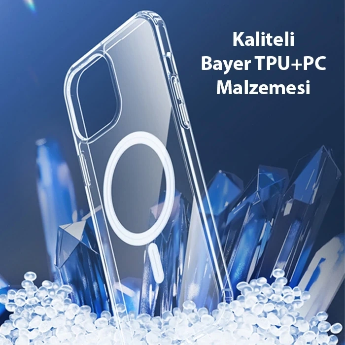 Dux Ducis Clin Mag Series iPhone 15 Pro Max Magsafe Uyumlu Manyetik Silikon Kılıf-(5775)