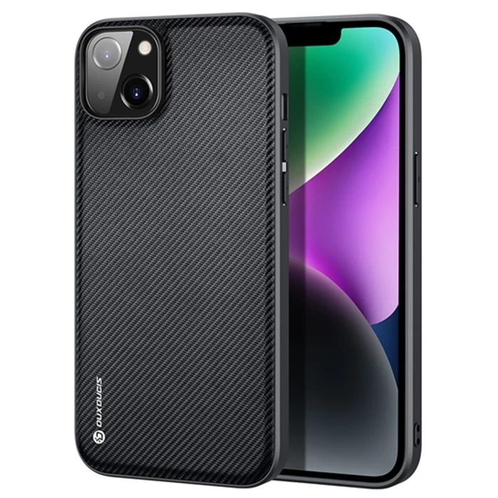 Dux Ducis Fino Serisi iPhone 14 Plus 6.7 inç Kılıf Premium Dokuma Silikon Kılıf-(5775)