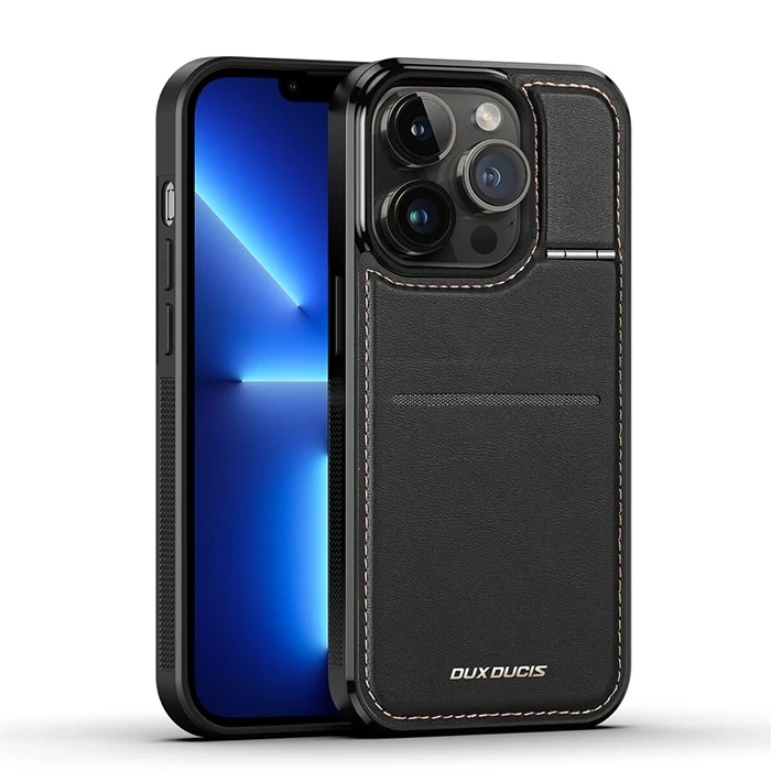 Dux Ducis iPhone 13 Pro Rafi Series MagSafe Premium Deri Kılıf-(5775)