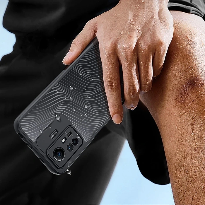 Dux Ducis Redmi Note 12S Aimo Series Premium Buzlu Sert PC-TPU Kılıf-(5775)