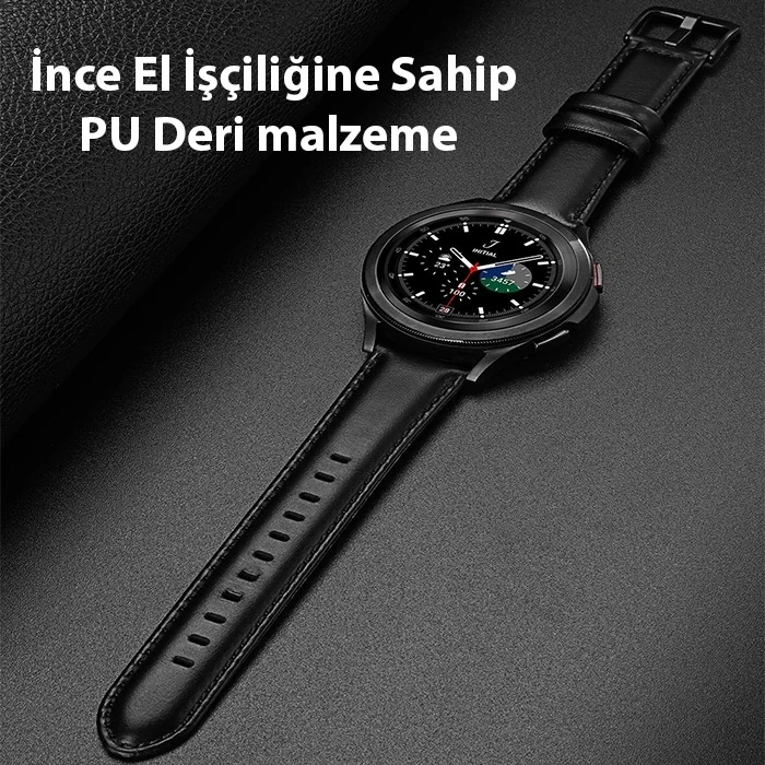 Dux Ducis SM Galaxy Watch 20MM-Huawei GT2-GT3 42MM-Magic 2 42MM için Business Deri Kayış Kordon-(5775)
