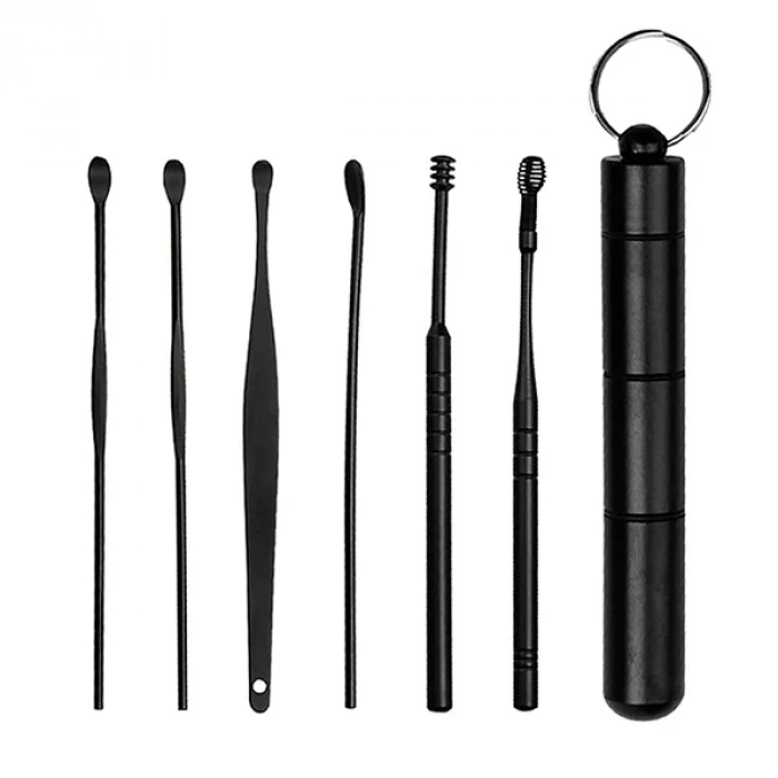 EZERE 6 Parça Spiral Kulak Temizleme Seti- Paslanmaz Çelik Temizleme Seti-(5775)