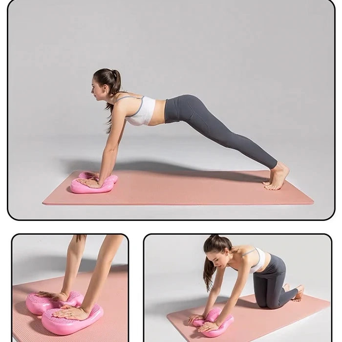 EZERE Ayak Denge Pedalı Egzersiz Aleti Ev Fitness İçin Şişme Mini Stepper-(5775)