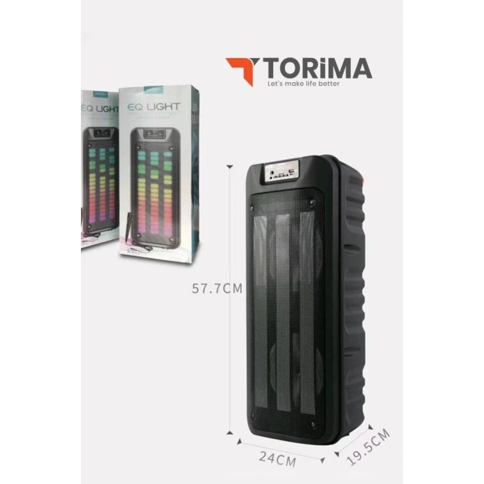 Gts-1852 Taşınabilir Rgb Ledli Bluetooth Hoparlör Usb-tf Siyah