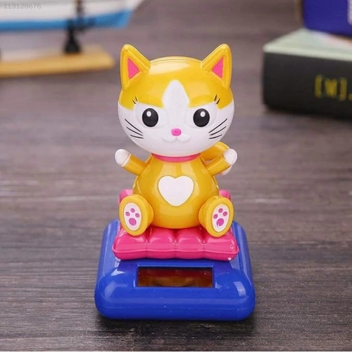 Güneş Enerjili Solar Sallanan Kedi