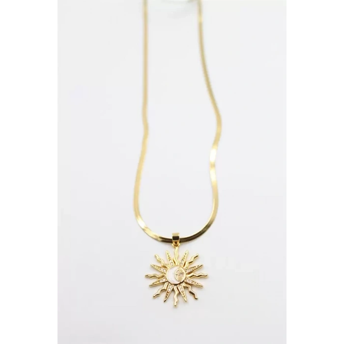 Güneş Kolye - Altın