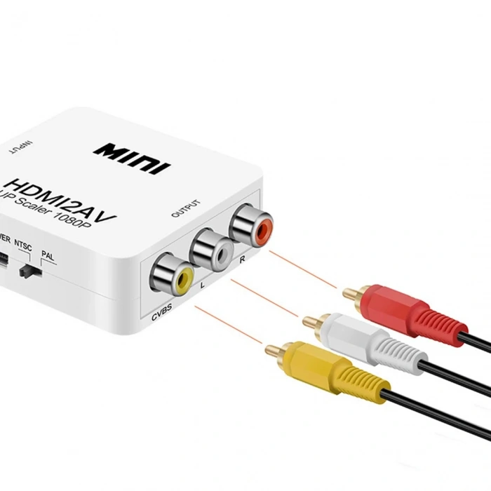 HDMI TO RCA MİNİ MODEL 1920X1080 PLASTİK KASA ÇEVİRİCİ KONVERTÖR (4767)