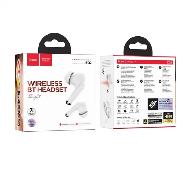 HOCO EQ2 TWS Kablosuz Bluetooth 5.3 Kulakiçi Kulaklık-(5775)