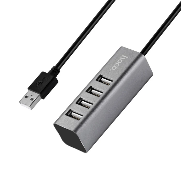 HOCO HB1 80cm Kablolu 4 Portlu USB Çoğaltıcı HUB Adaptör-(5775)