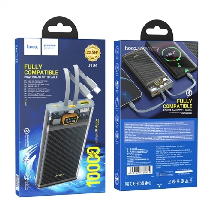 Hoco J104 Discovery Edition 22.5W 10000mAh Kablolu Powerbank-(5775)
