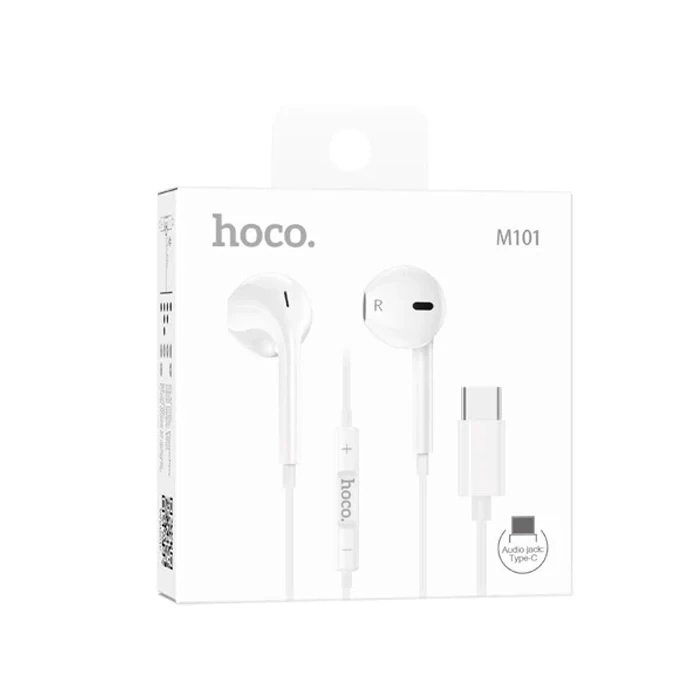 HOCO M101 Crystal Type-C Kulakiçi Mikrofonlu Kablolu Kulaklık-(5775)