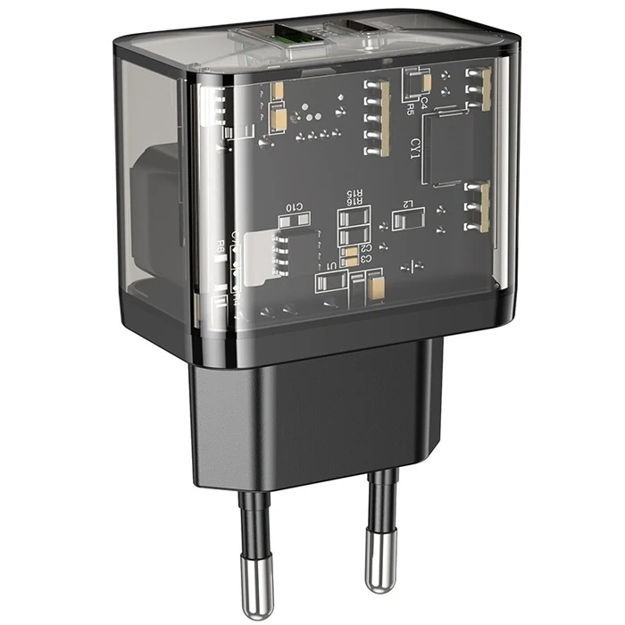 HOCO N34 PD20W+QC3.0 USB+Type-C Giriş Hızlı Şarj Adaptörü Başlığı-(5775)