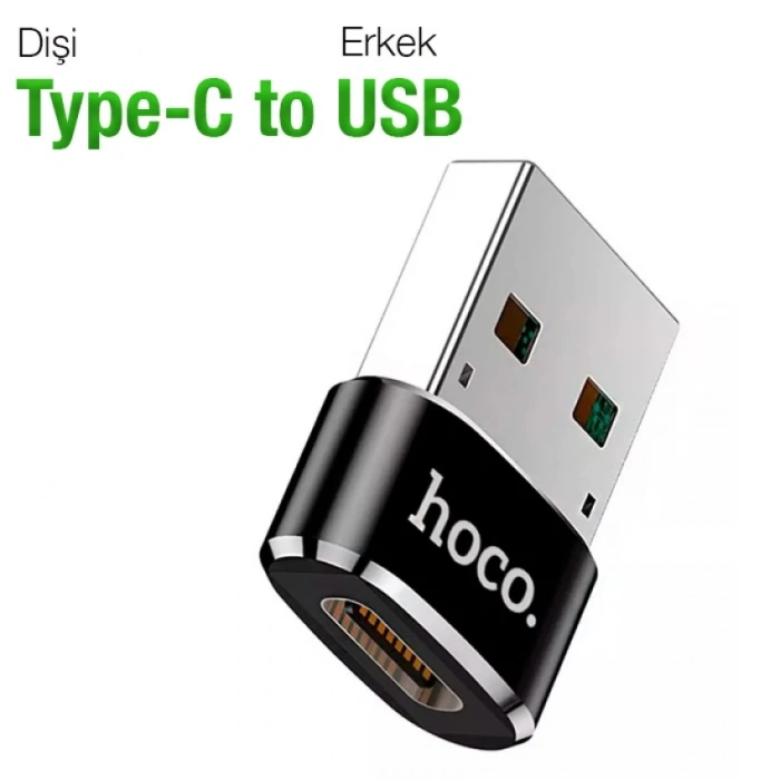 HOCO UA6 Erkek USB to Dişi Type-C Dönüştürücü Çevirici Adaptör-(5775)