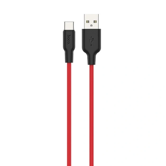 HOCO X21 Plus USB to Type-C 3A Silikon Hızlı Şarj ve Data Kablosu-(5775)