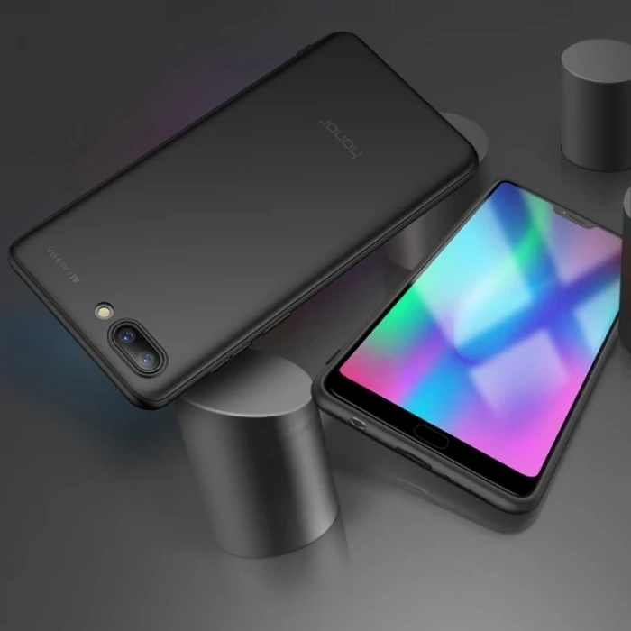 Huawei Honor 9i Slim Fit Soft Premium Silikon Kamera Korumalı Kılıf-(5775)