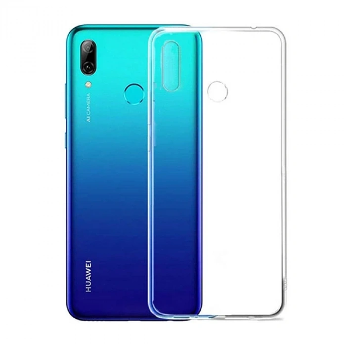 Huawei P Smart 2019 Kamera Korumalı Şeffaf Silikon Kılıf-(5775)
