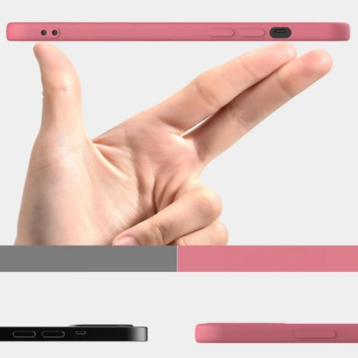 iPhone 12 Pro max 6.7 Lansman Kılıf İçi Kadife Soft Silikon Kılıf-(5775)