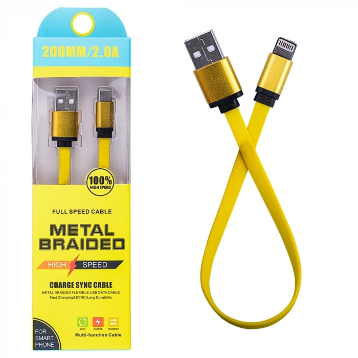 İPhone 13-12-11 8-7 20cm Kısa Şarj Usb Kablo-(5775)