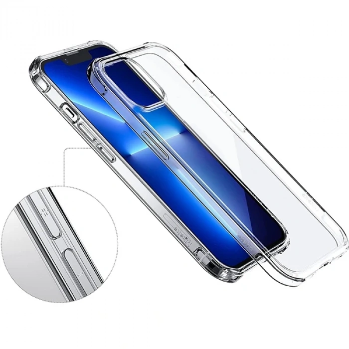 iPhone 13 Pro 6.1inç Anti-Drop Shockproof Darbe Emici Silikon Kılıf-(5775)