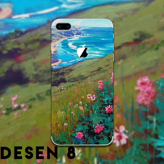 İPhone 8 Plus Tayvan Kalite Creativ Desenli Telefon Kaplaması Sticker-(5775)