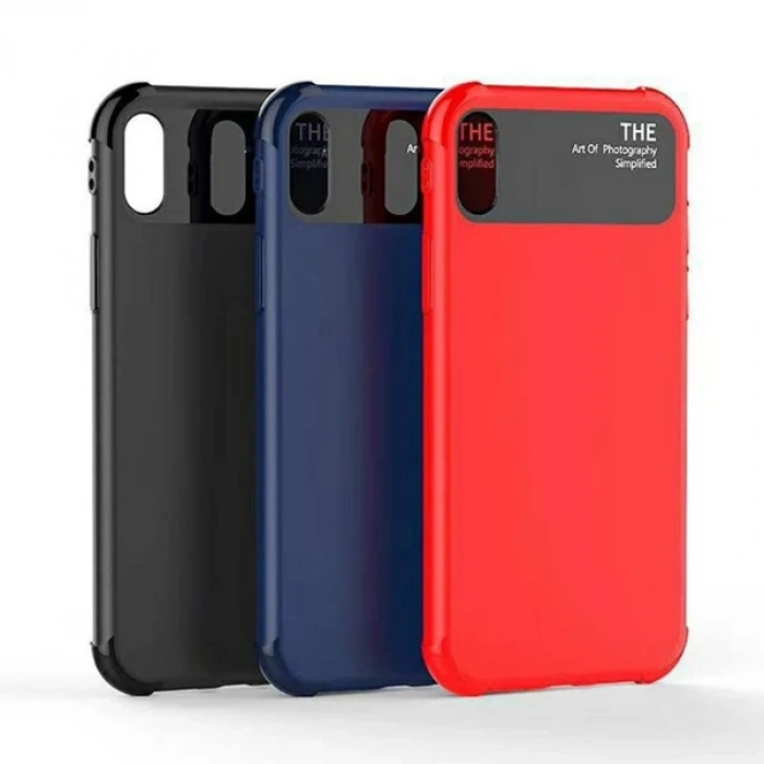 İphone X Xs 10 Fit Premium Silikon+ Cam Kılıf-(5775)