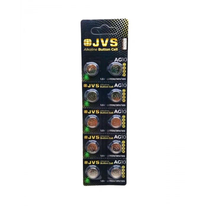 JVS AG10 1.5V LR1130 SAAT PİLİ 10LU KART (4767)