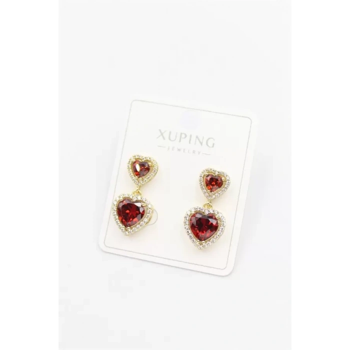 Kalp Küpe - Kırmızı