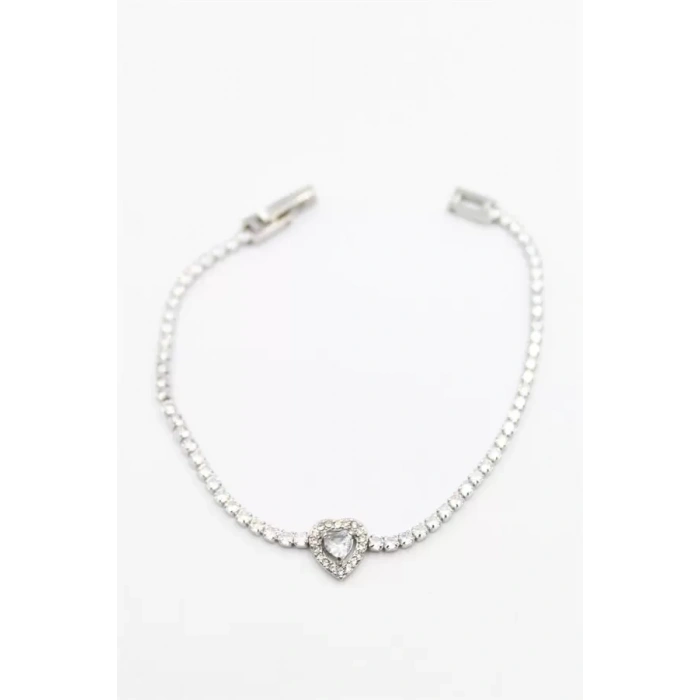 Kalp Su Yolu Bileklik - Gümüş