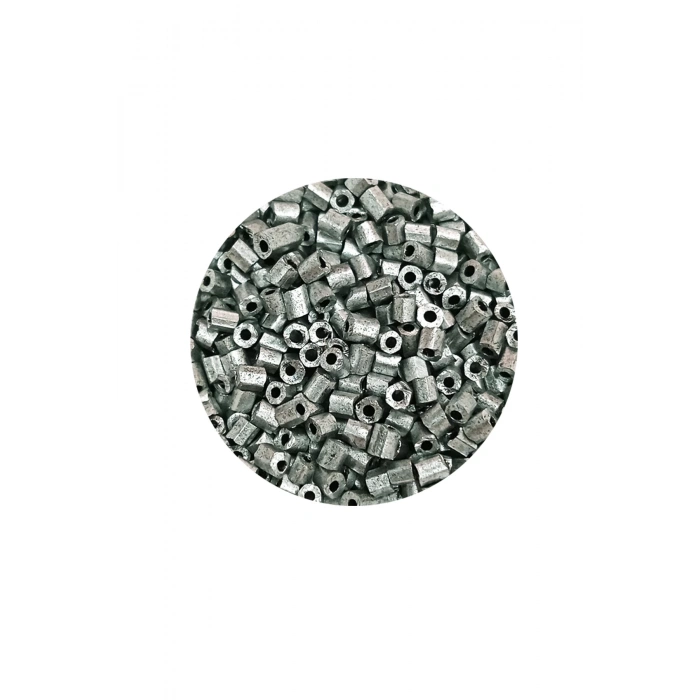 Kesme Cam Boncuk 2mm - 60 Gram - Mat Gümüş - BNC381