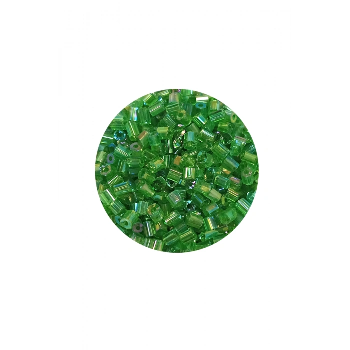 Kesme Cam Boncuk 2mm - 60 Gram - Şeffaf Yeşil - BNC355