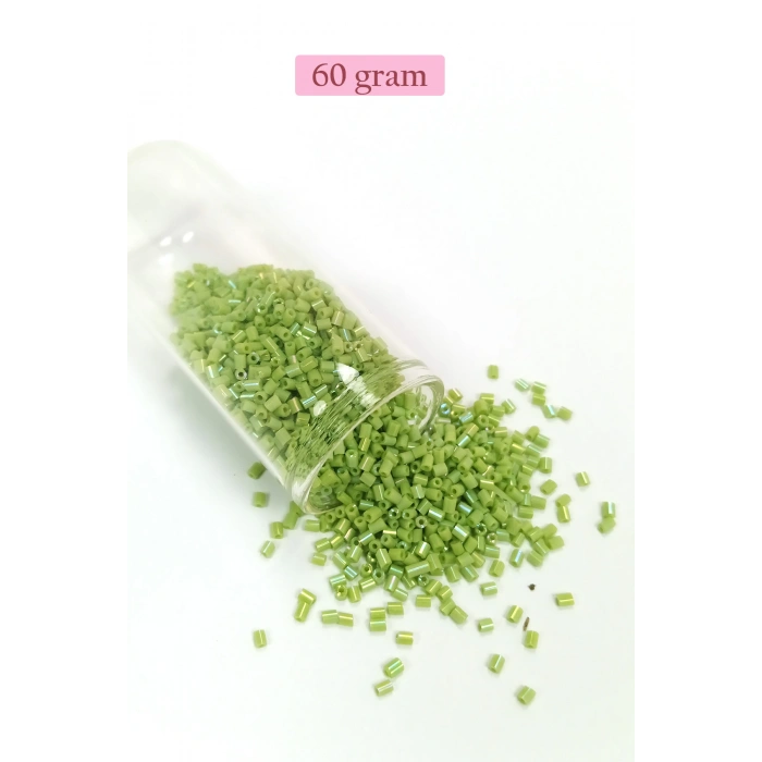Kesme Cam Boncuk 2mm - 60 Gram - Yeşil - BNC373