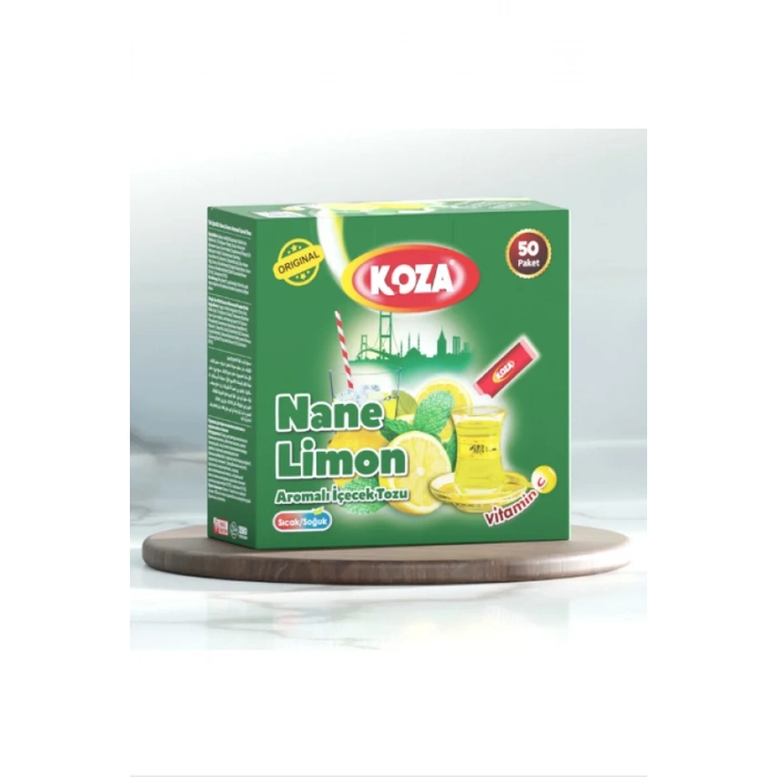 Koza Tek İçimlik Nane Limon Aromalı Toz İçecek 50li mudanis
