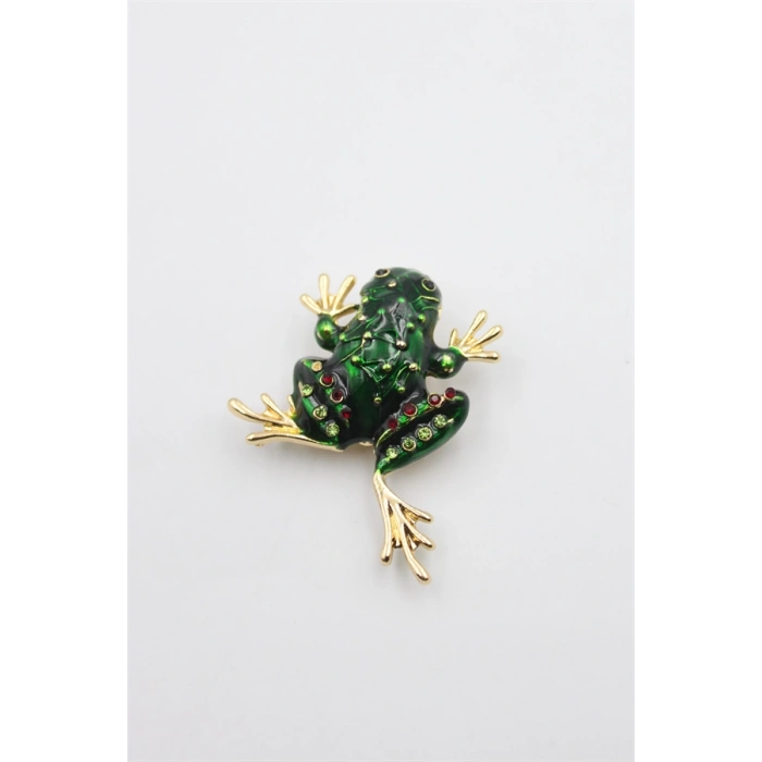 Kurbağa Broş - Yeşil