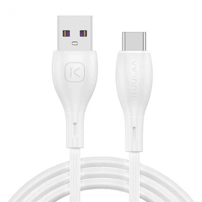 KUULAA Liquid Silicone USB Type C QC3.0 Hızlı Şarj Kablosu 1metre-(5775)