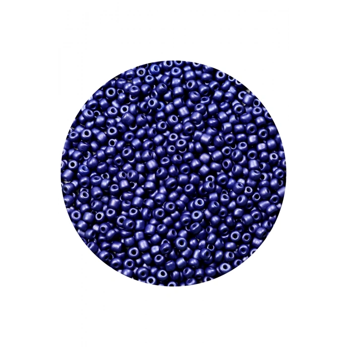 Lacivert Renk 4 mm Yaklaşık 660 adet / 60 gram Cam Boncuk Oya Yazma Bileklik ve Kolye