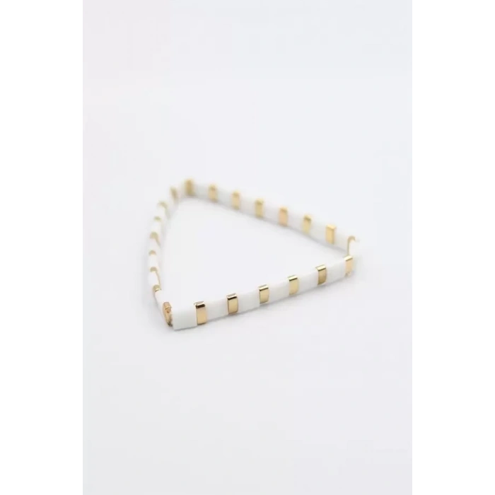 Lastikli Bileklik - Beyaz